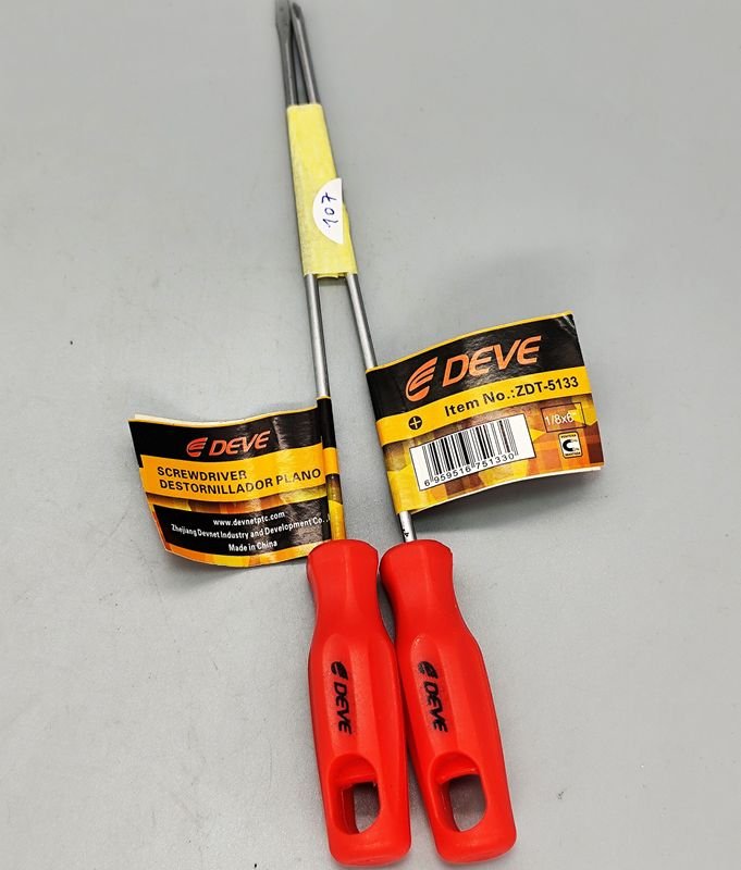 Par de Destornilladores DeWalt, Plano y Phillips 1/8 x 6 Pulgadas