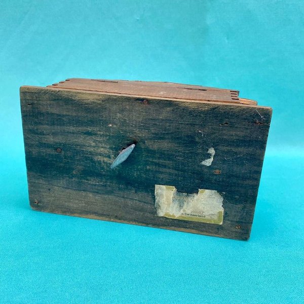 Antigua caja musical de madera suiza Thorens - imagen 10