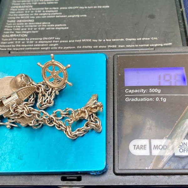 Pulsera de dama en plata con dijes - imagen 8