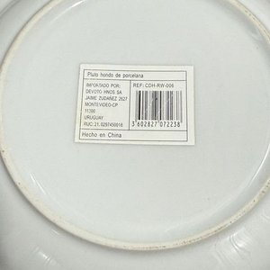 Lote de 4 Platos Hondos de Porcelana Blanca - Nuevos - imagen 2