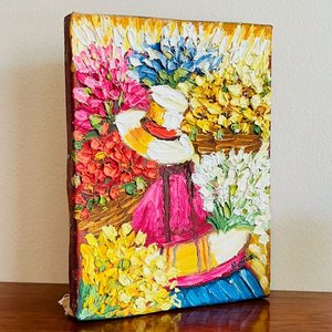 Muñeca Licorera Rusa, Set de Mamushkas (4 Piezas), Cuadro y Adorno de Flores de Cerámica - imagen 6
