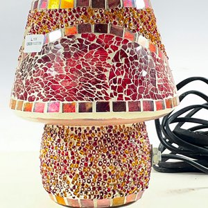 Lámpara de Sobremesa Decorativa de Vidrio Mosaico - imagen 3