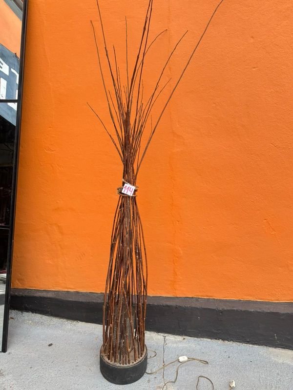 VELADORA ARTESANAL C/ RAMAS DE MIMBRE - imagen 2