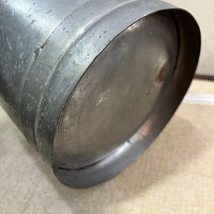 Tarro Lechero Antiguo de Chapa Galvanizada con Tapa y Asa - imagen 5