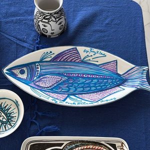 Lote siguiente: Plato Decorativo Cerámico Original con Diseño de Pez Pintado a Mano