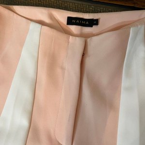 Pantalón Palazzo Naima Blanco y Rosa Talle S - Diseño Único - imagen 2