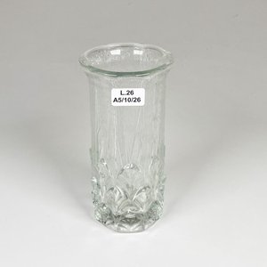 Florero de cristal italiano decorado, altura 15 cm - imagen 1