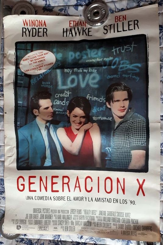 Poster Original "Generación X" (Reality Bites) con Winona Ryder - 1994