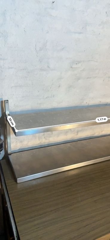 Estantería aerea de acero inoxidable con dos estantes - imagen 3