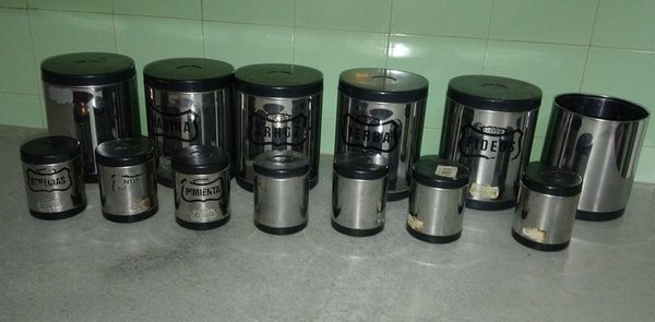 Set de Tarros de Acero Inoxidable para Especias y Almacenamiento - imagen 1