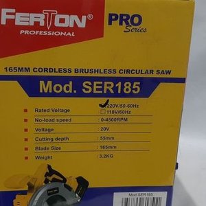 Sierra Circular Inalámbrica Recargable Ferton Pro Series 165mm - imagen 3
