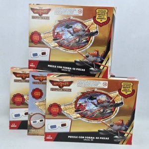 Juego de Mesa Aviones 3D Disney con 4 Puzzles de 48 Piezas - imagen 1