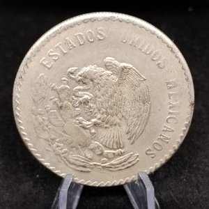 Moneda Antigua Mexicana de 5 Pesos de Plata Ley 0.900 - imagen 2