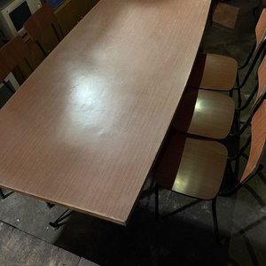 Juego de Mesa Rectangular con 6 Sillas Metálicas - imagen 2
