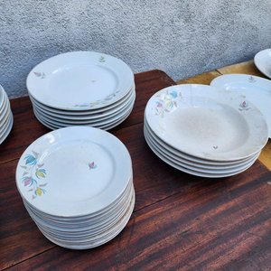 Juego de Vajilla Olmos de Loza Pintada - 53 Piezas - imagen 4