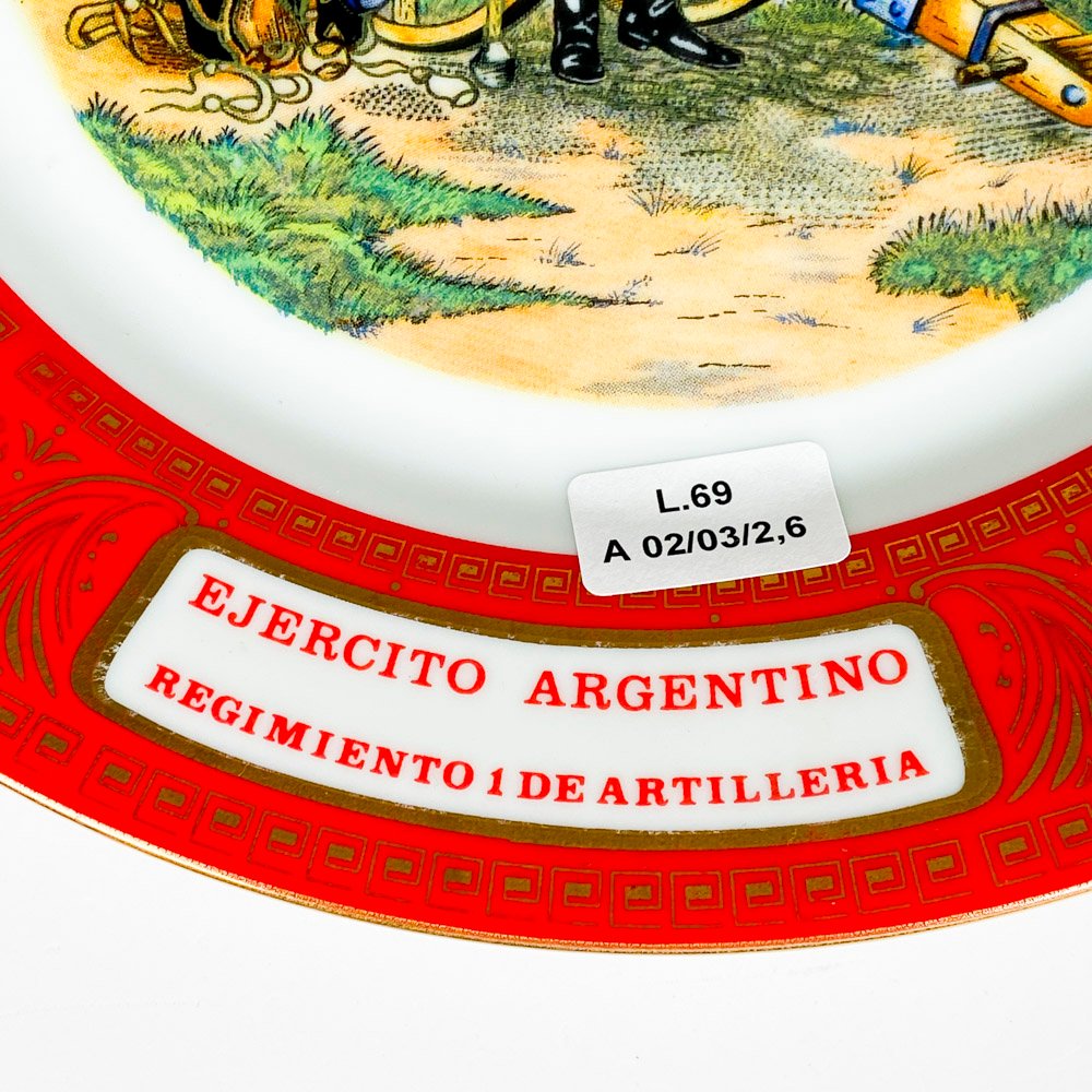 Plato de loza Ejército Argentino, diámetro 25 cm - imagen 3