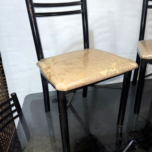Juego de Comedor: Mesa con Tapa de Vidrio Templado y 6 Sillas de Caño Tapizadas - imagen 6
