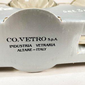 Seis Compoteras de Vidrio Hialino Alaska - Industria Italiana - imagen 3