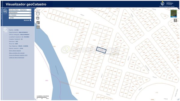 Plano Catastral de Lote en Maldonado