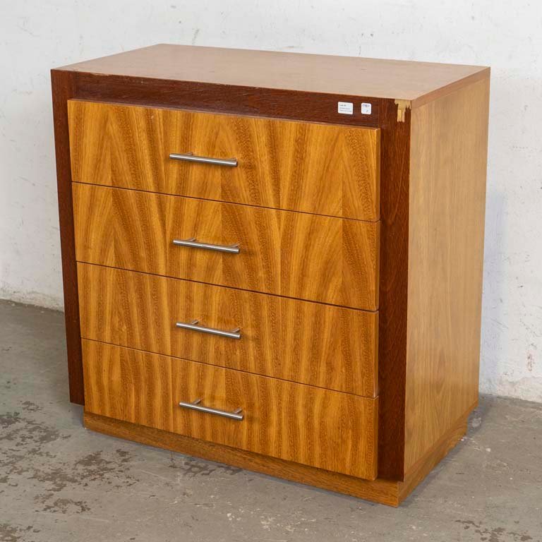 Cajonera de Madera Enchapada con Cuatro Cajones