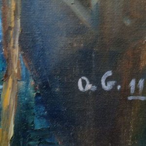 Óleo sobre lienzo: Canal Veneciano firmado A. G. - imagen 2
