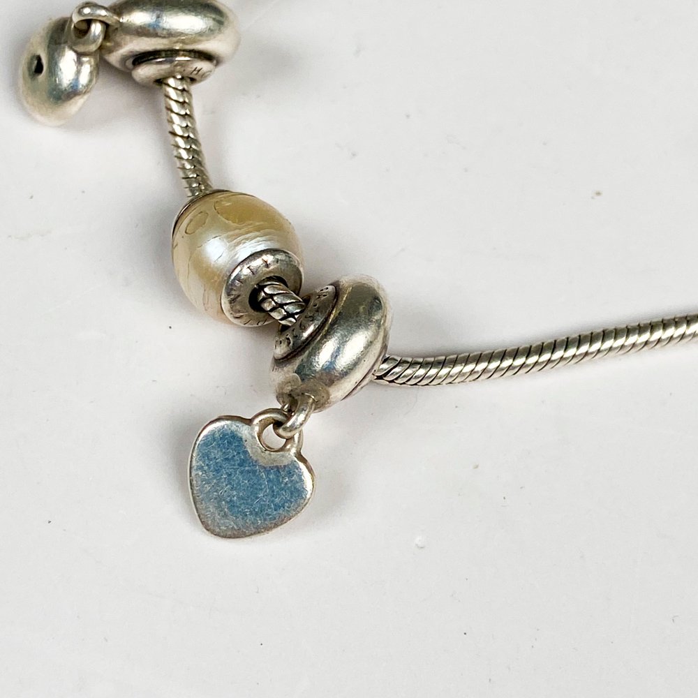 Pulsera de plata PANDORA con cierre roto - imagen 4