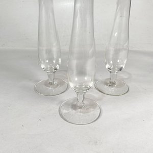 Tres Violeteros Hialinos de Vidrio con Borde Ondulado - imagen 2