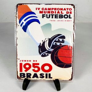 Lote siguiente: Cartel Decorativo "IV Campeonato Mundial de Fútbol 1950 Brasil"