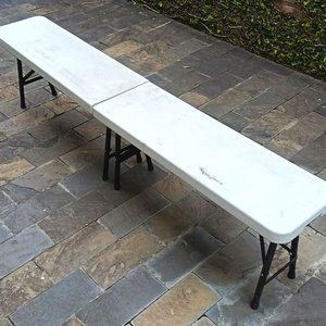 Banco Plegable Tipo Valija Exterior 184 cm Blanco - imagen 10