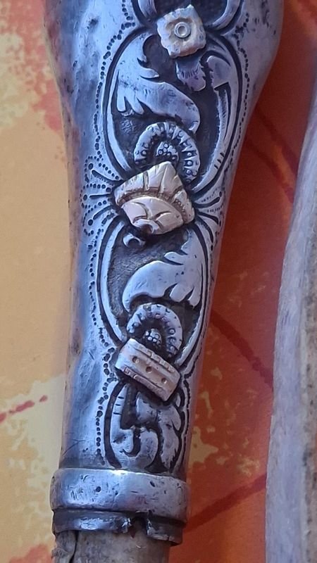 Revenque plata y oro sellado por el Platero Félix Del Puerto - Pieza de arte en metal - imagen 4