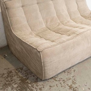 Sofá de Dos Cuerpos Beige en Tela Lavable - Nuevo - imagen 2