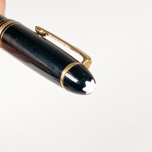 Pluma Fuente Mont Blanc Oro 14k Negra y Dorada - imagen 6