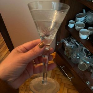 Copas de Cristal Tallado con Diseño Geométrico - imagen 1