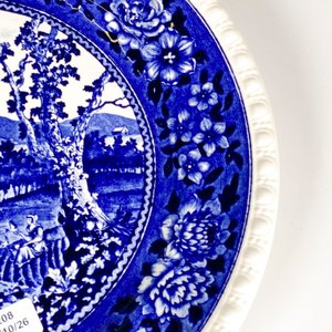 Plato de Loza Villeroy & Boch "Rusticana" Diseño Campestre Azul y Blanco - imagen 4