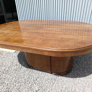 Mesa Oval Grande de Madera con Base - imagen 6