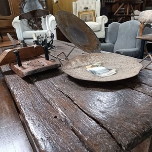 Mesa Rústica de Campo con Dos Bancos de Madera - imagen 3