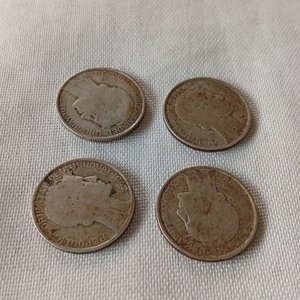 4 Monedas de Plata Uruguayas "20 Cts" - imagen 2
