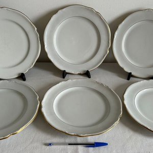 Lote siguiente: Juego de 6 Platos Llanos de Porcelana Alemana Bavaria