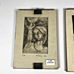 Dos grabados artísticos, uno firmado por M. Pérez '72 - imagen 3