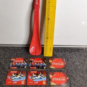 Set de 2 Utensilios Coca-Cola y 6 Posavasos Copa América 2011 - imagen 1