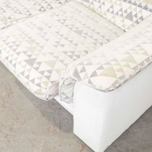 Sofá de Tres Cuerpos Tapizado en Tela con Almohadones - imagen 3