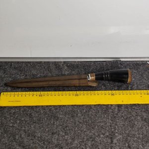 Cuchillo Artesanal Hoja de Disco de Arado con Vaina de Cuero - imagen 2