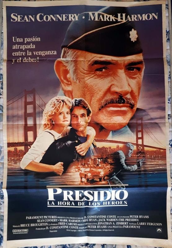 Poster de Cine "Presidio: La Hora de los Héroes" con Sean Connery (1988)