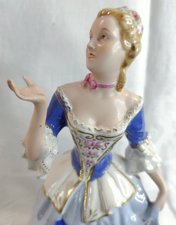 Figurina de loza checa ROYAL DUX dama de gran tamaño - imagen 2