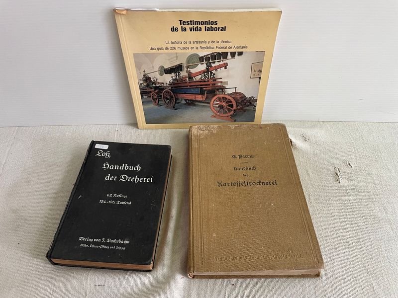 Lote de 3 Libros Técnicos Alemanes: Maquinaria Industrial, Tornería y Testimonio Laboral