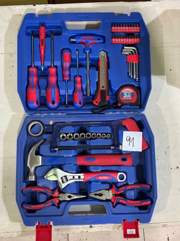 Set de Herramientas Manuales con Estuche Azul
