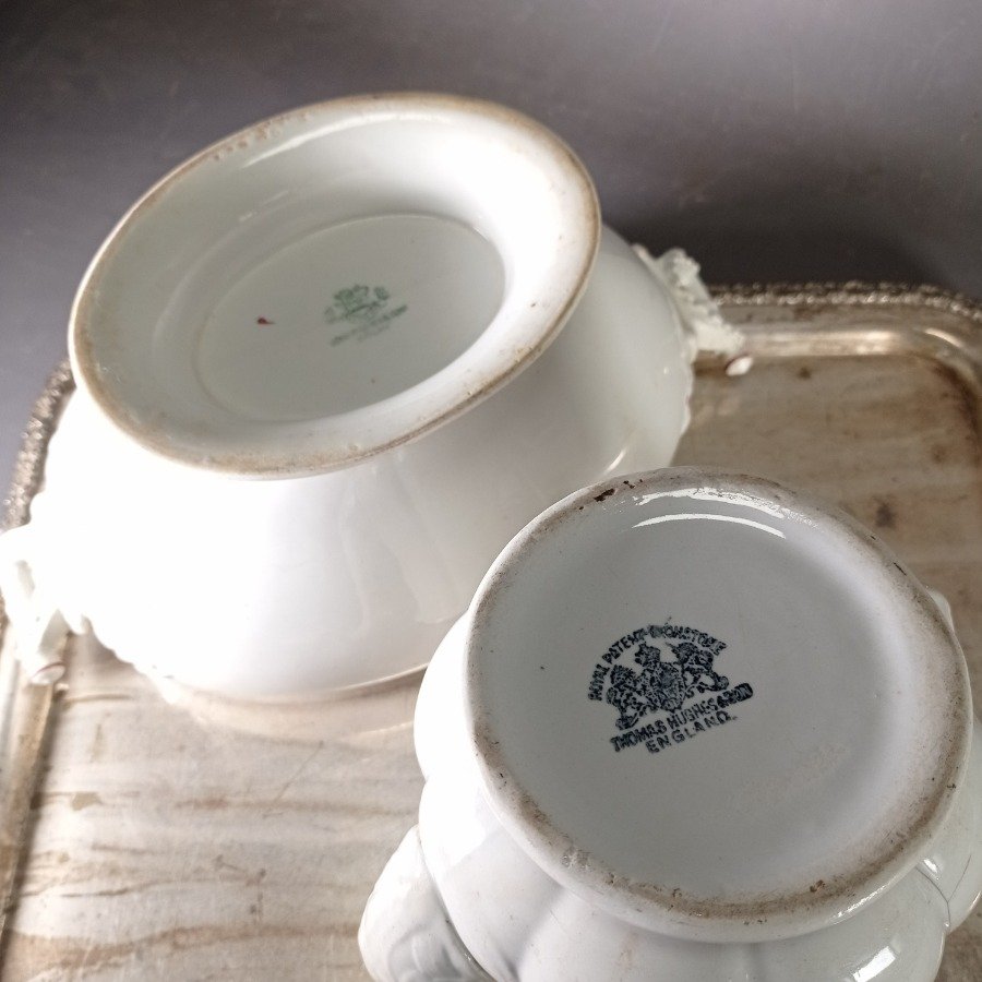 Platos de porcelana y plata para servir - imagen 7