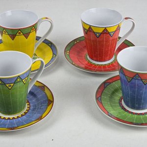 Juego de 4 Tazas con Plato "Multiple Choice" y 2 Platos "Johnson of Australia" - imagen 2