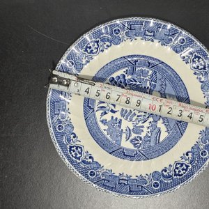 Juego de 4 Platos de Cerámica Inglesa con Decoración Azul y Escenas de Paisaje - imagen 11