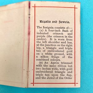 Libro Antiguo Masonería "The Domatic Working of The Ceremonies of The Holy Royal Arch" - imagen 5